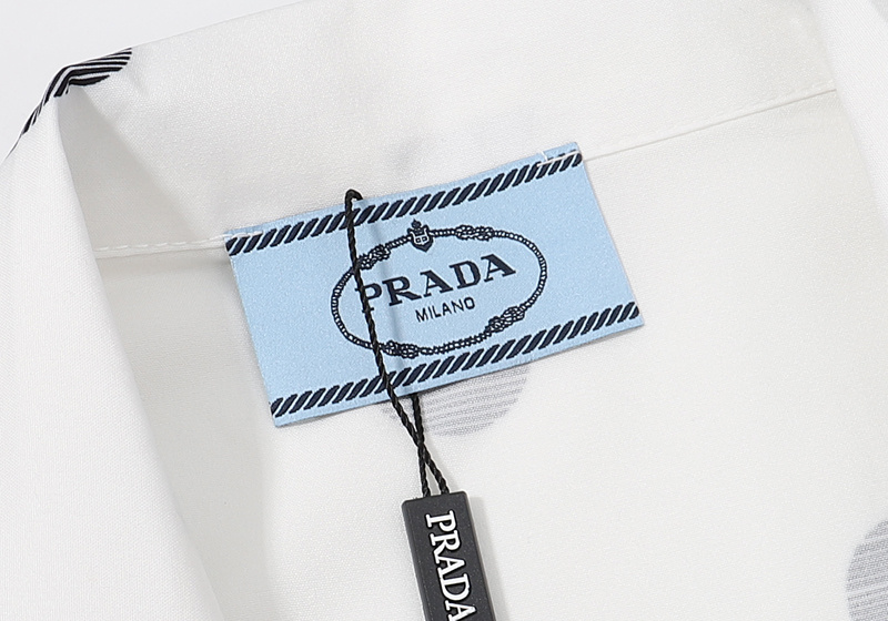 Рубашка Prada Polka Dot "White" фото № 4