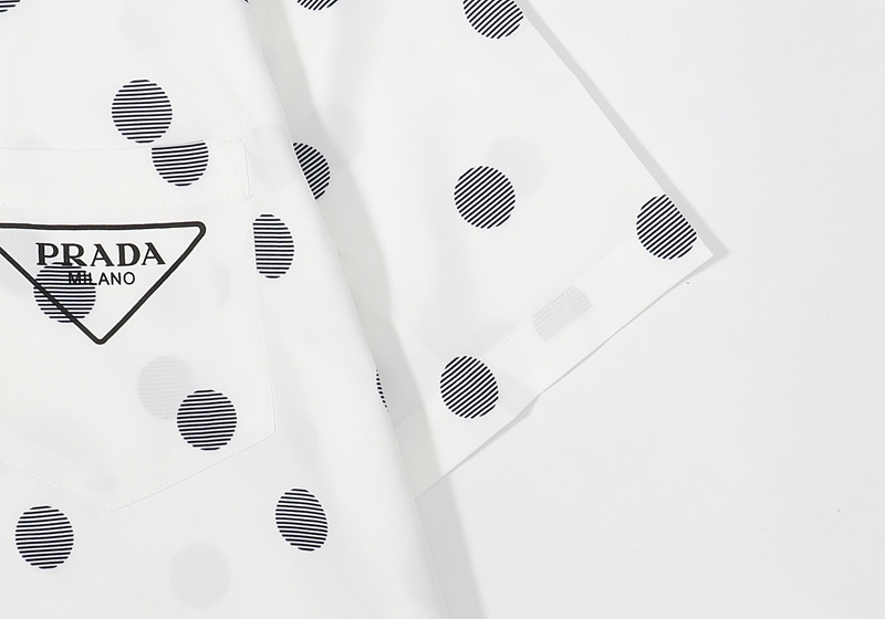 Рубашка Prada Polka Dot Print "White" фото № 3