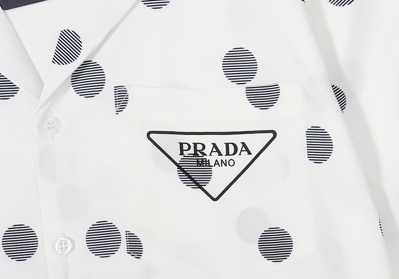 Рубашка Prada Polka Dot Print "White" фото № 7