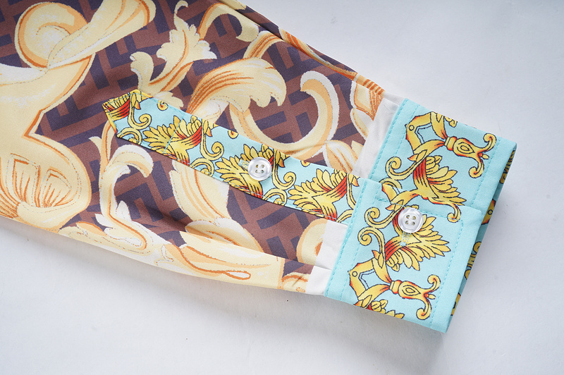Рубашка Versace Royal Style "Blue/Brown" фото № 3
