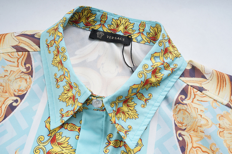Рубашка Versace Royal Style "Blue/Brown" фото № 5