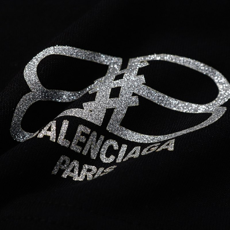 Шорты Balenciaga With Shiny Logo "Black" фото № 4