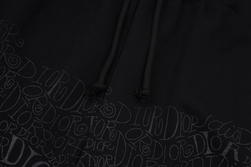 Шорты Christian Dior With Multiplied Text Logo "Black" фото № 2