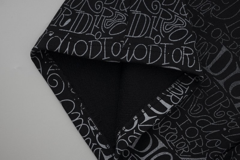 Шорты Christian Dior With Multiplied Text Logo "Black" фото № 8