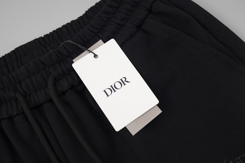 Шорты Christian Dior With Multiplied Text Logo "Black" фото № 9