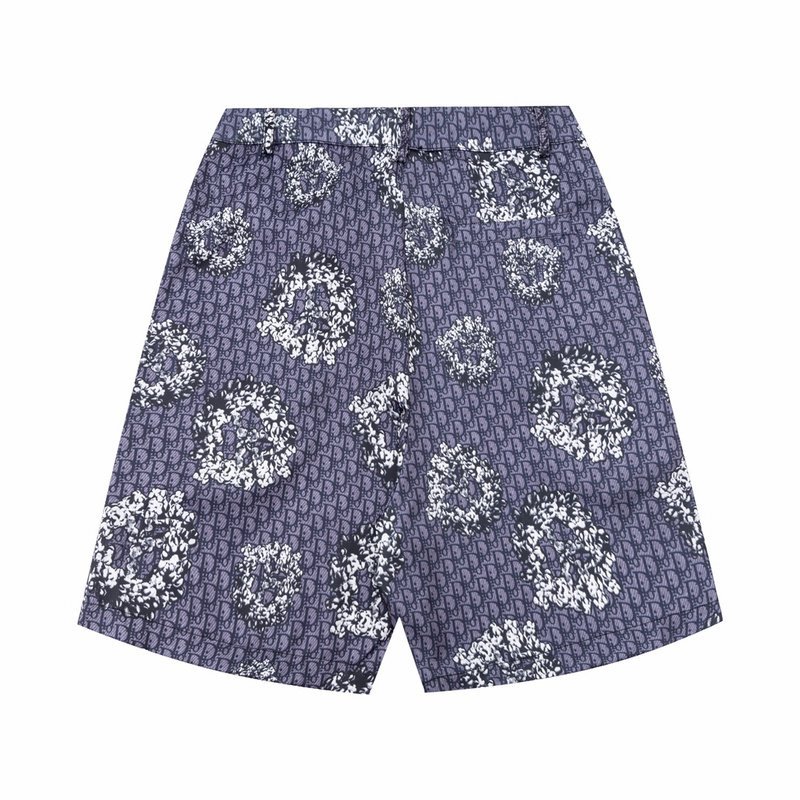 Шорты Christian Dior With Abstract Print "Lilac/Gray" фото № 6