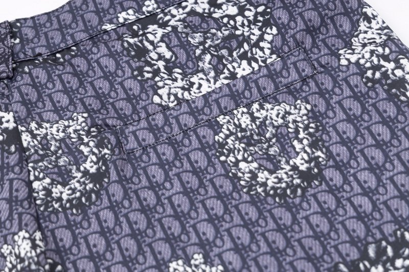 Шорты Christian Dior With Abstract Print "Lilac/Gray" фото № 7