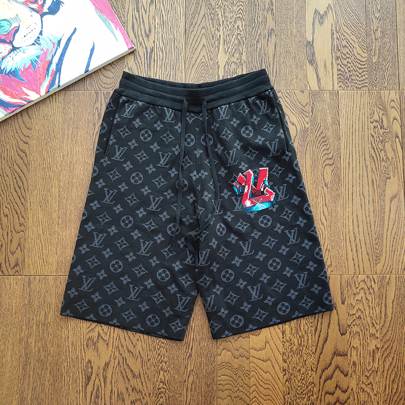 Шорты Louis Vuitton In The Style Of Graffiti "Black/Gray" фото № 7