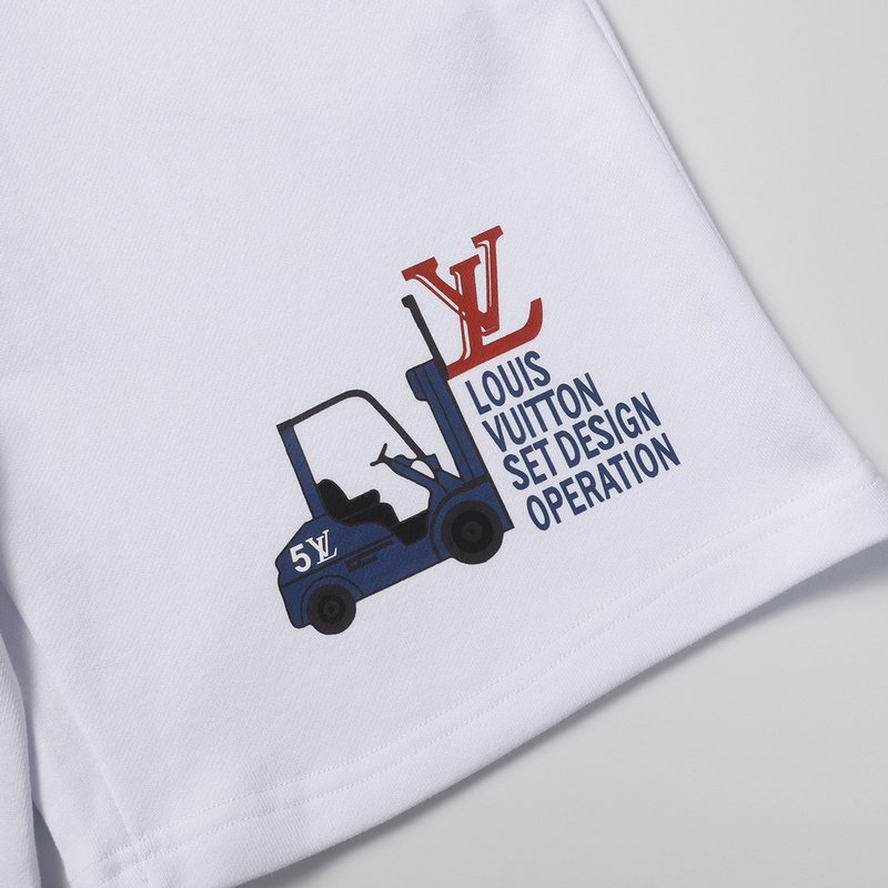 Шорты Louis Vuitton Car Number Five "White" фото № 3