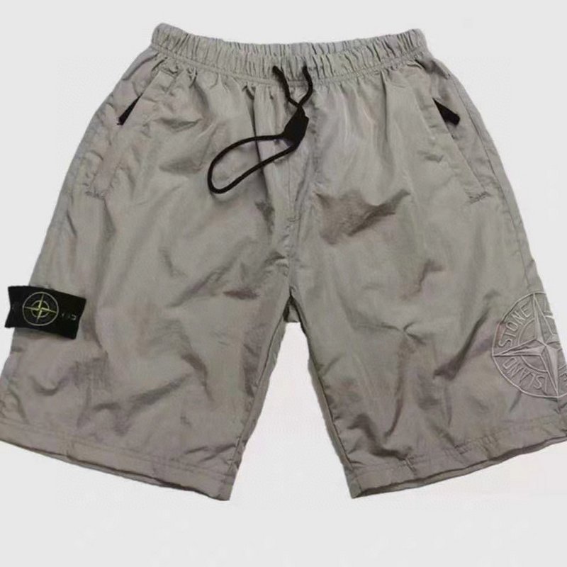 Шорты Stone Island With Pockets And Large Logo "Gray" фото № 2