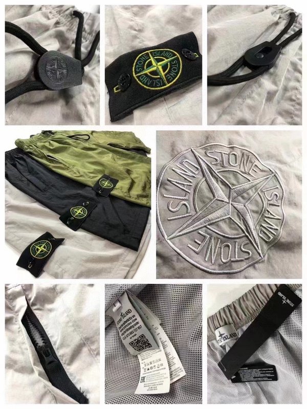 Шорты Stone Island With Pockets And Large Logo "Gray" фото № 5