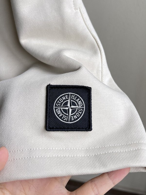 Шорты Stone Island Black Square Logo Sport "White" фото № 2