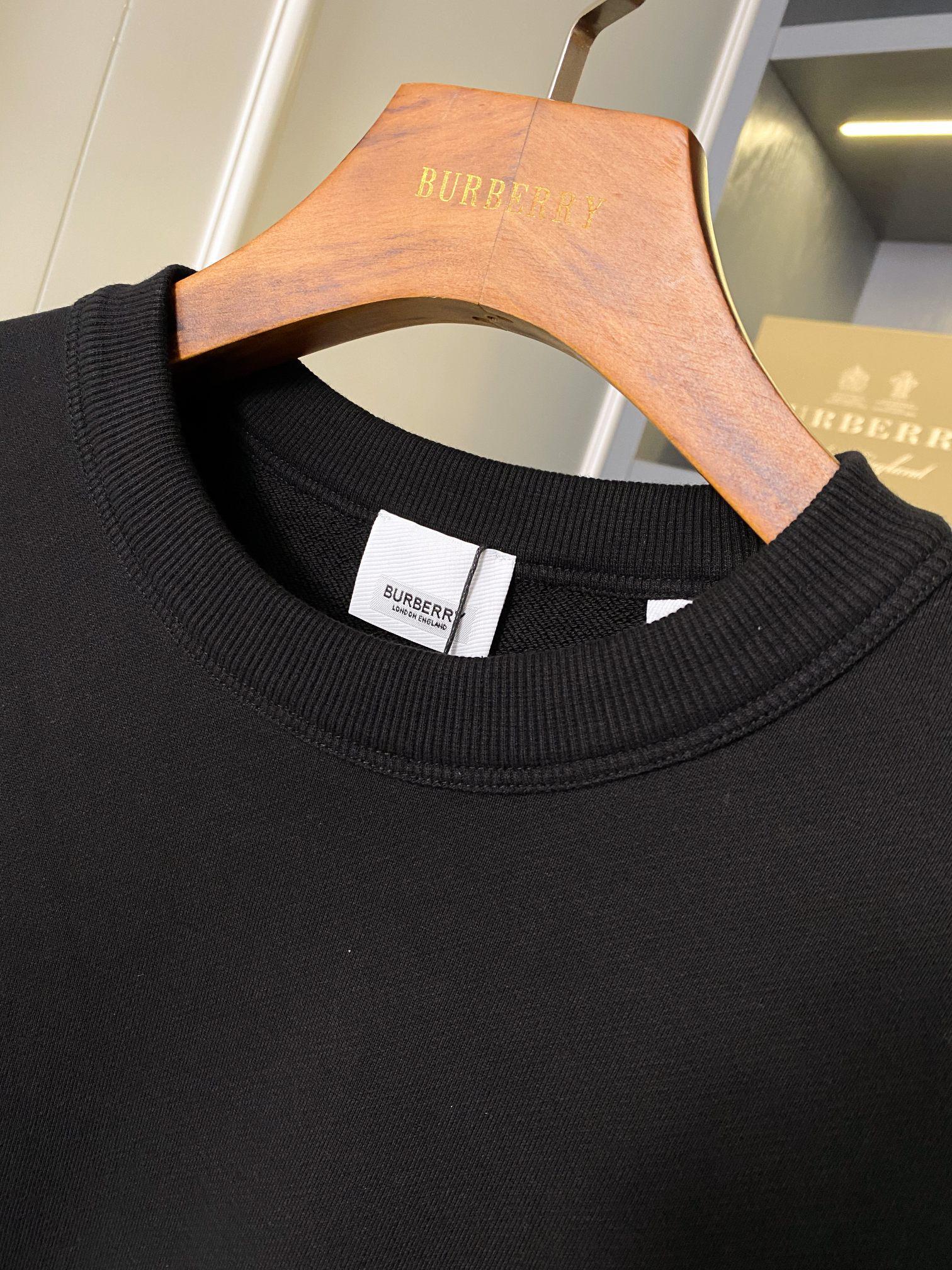 Свитшот Burberry Frontside Orange Logo BT Black Interior Lines "Black" фото № 4