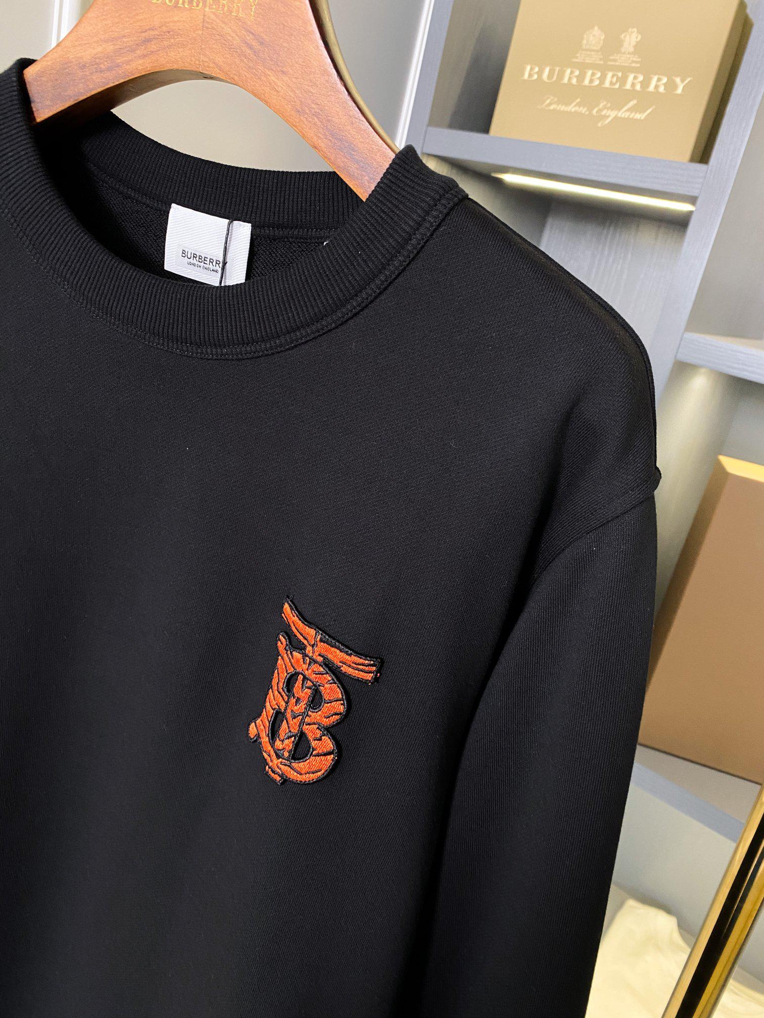 Свитшот Burberry Frontside Orange Logo BT Black Interior Lines "Black" фото № 3