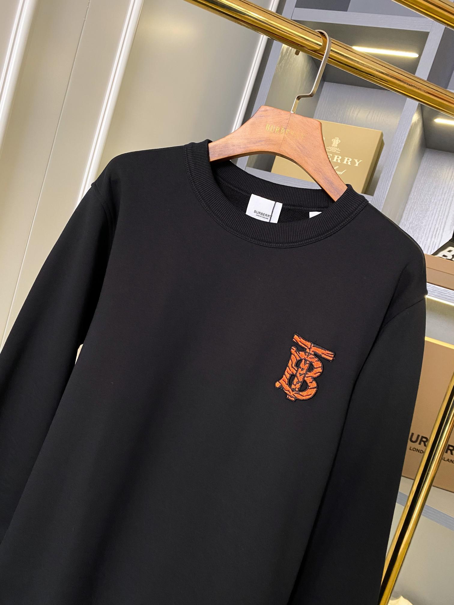 Свитшот Burberry Frontside Orange Logo BT Black Interior Lines "Black" фото № 2