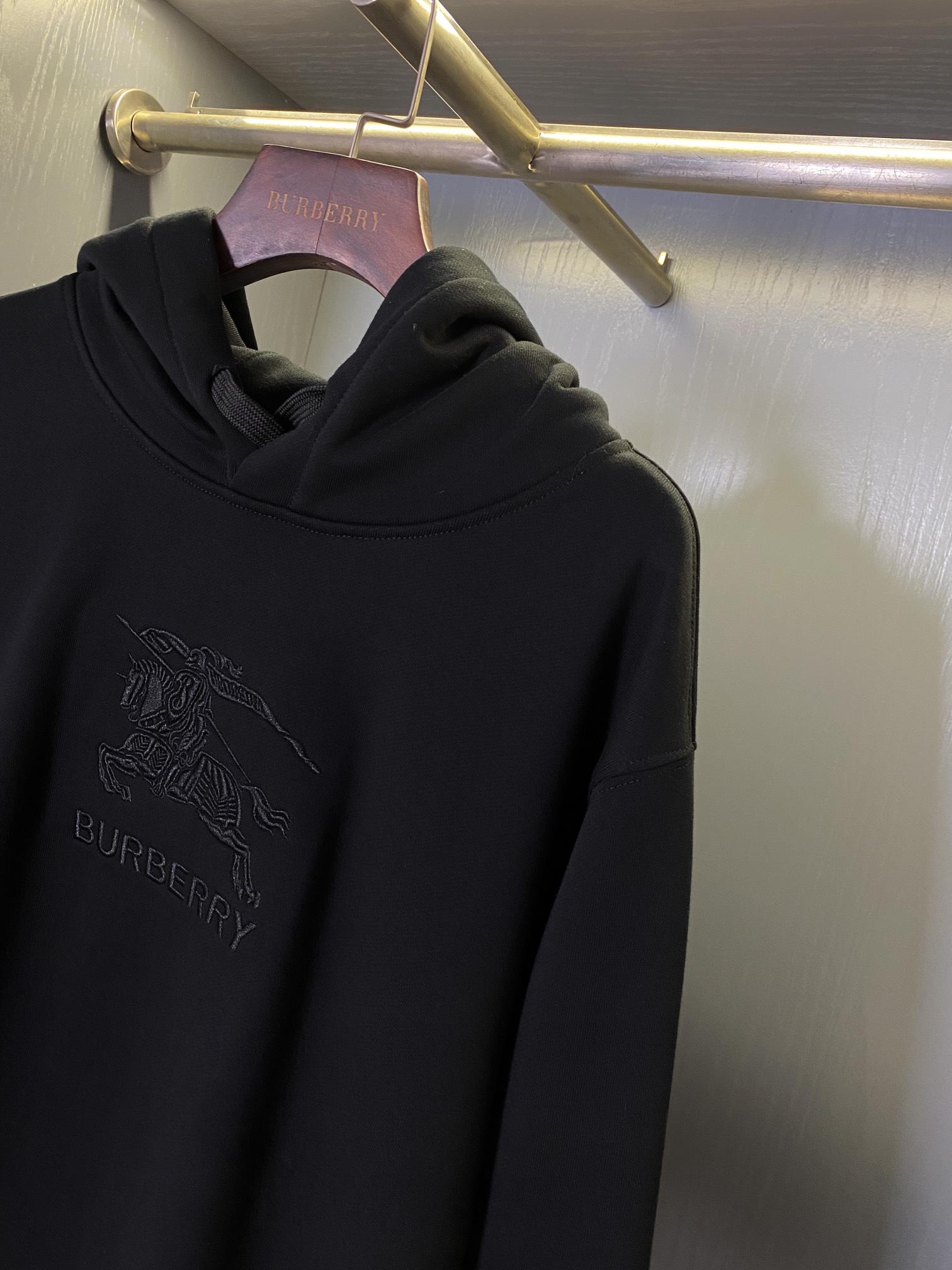 Худи Burberry Frontside Logo Warior On The Horse "Black" фото № 4