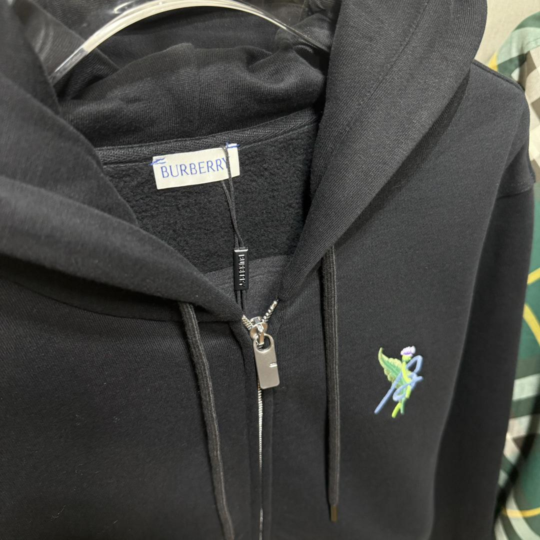 Худи Burberry Frontside Print Green Laurel Blue Logo "Black" фото № 4