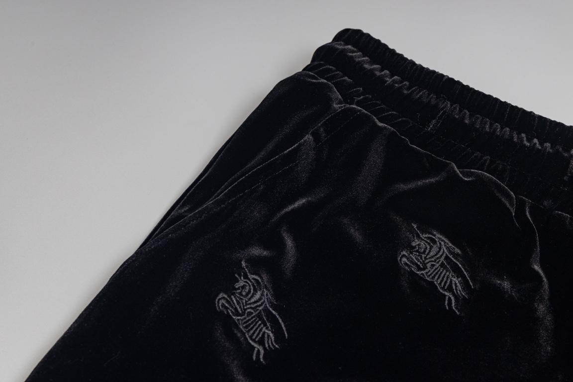 Штаны Burberry Many Prints White Warrior On The Horse "Black" фото № 2