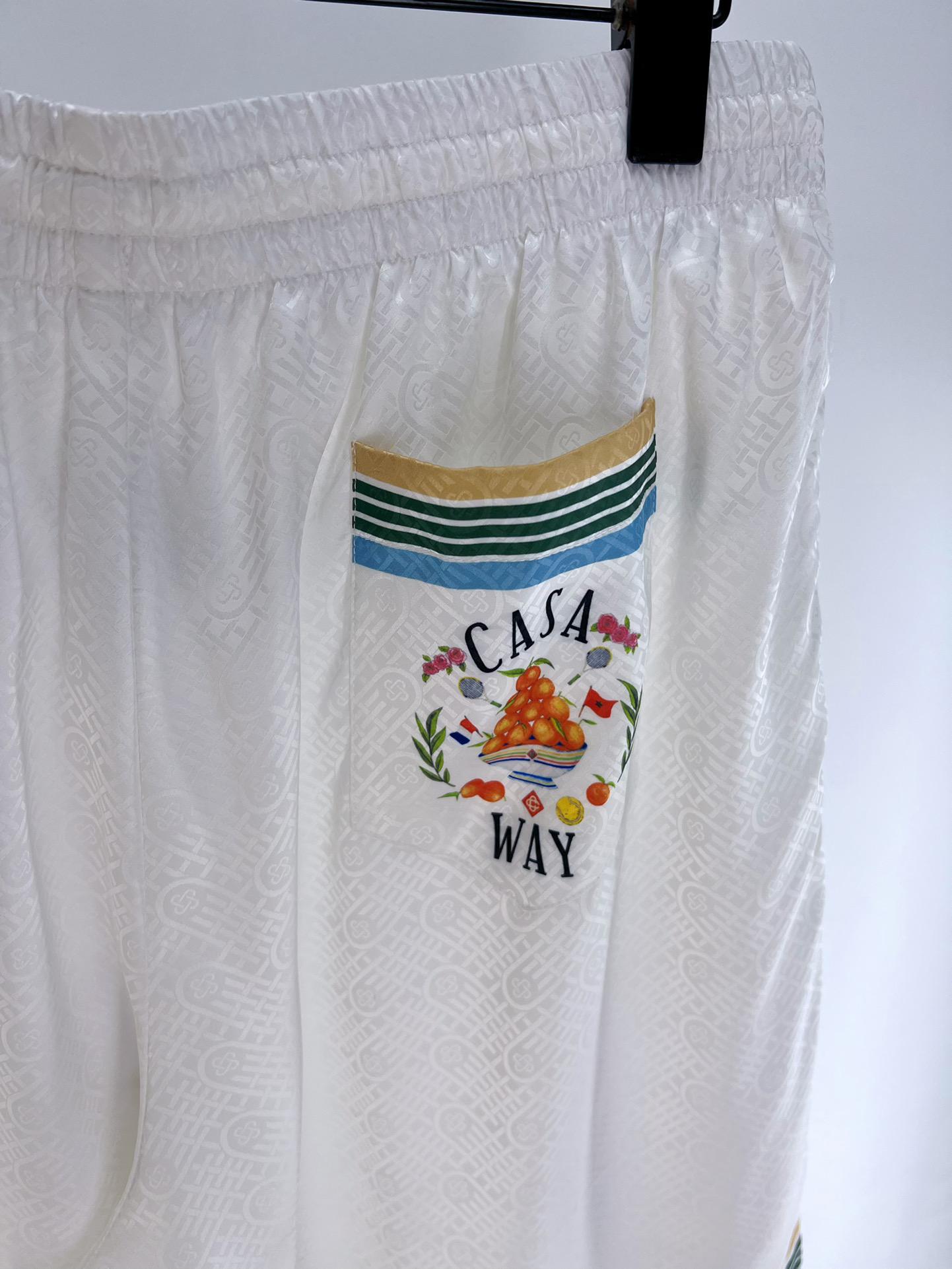 Шорты Casablanca Frontside Logo Casa Way Oranges "White" фото № 5