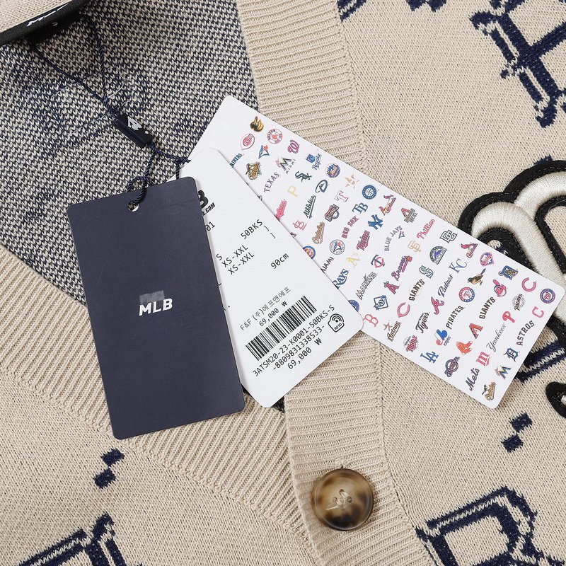 Кардиган MLB Two Front Pockets "Beige" фото № 6