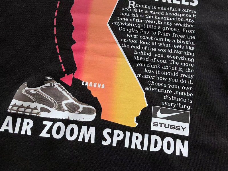 Свитшот Stussy Boot And Inscription Air Zoom Spiridon "Black" фото № 7