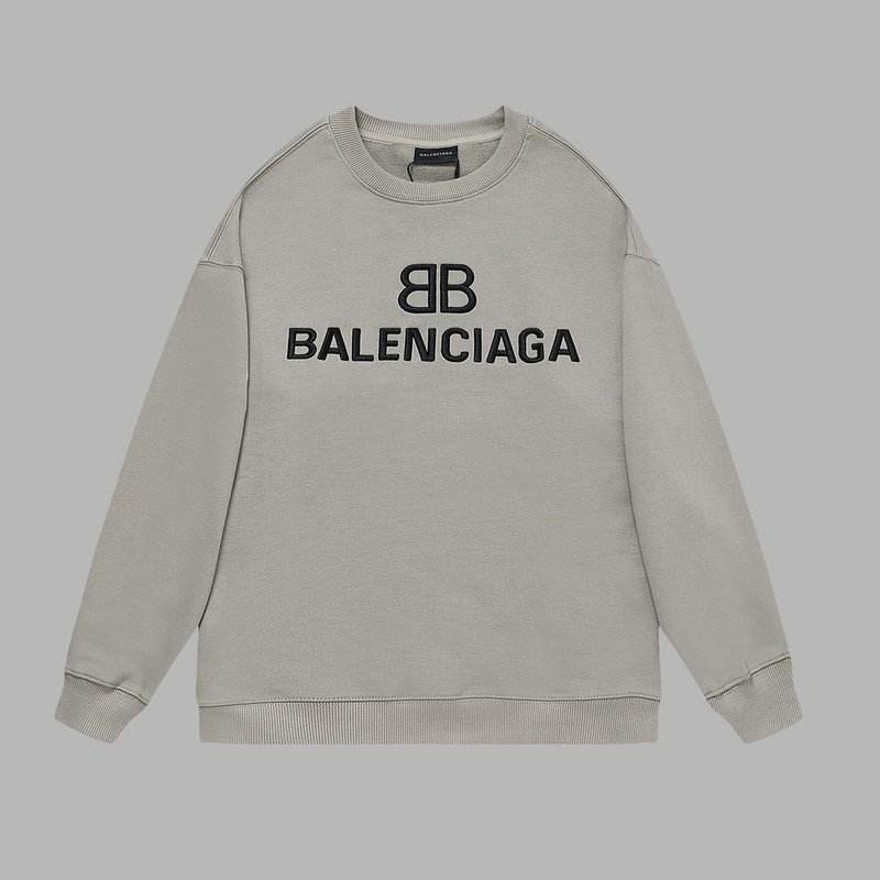Свитшот Balenciaga With Black Text Logo "Beige/Gray" фото № 5