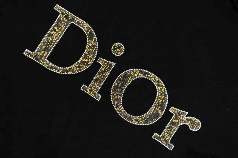 Свитшот Christian Dior With Shiny Logo "Black" фото № 3