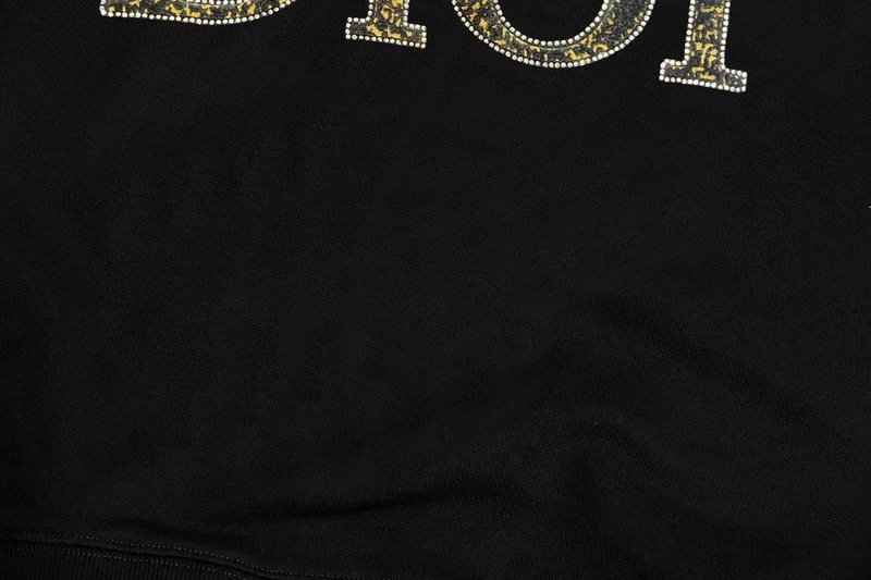 Свитшот Christian Dior With Shiny Logo "Black" фото № 6