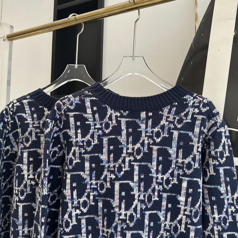 Свитшот Christian Dior Many White Logos "Blue" фото № 2