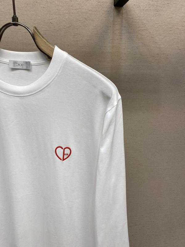 Свитшот Christian Dior Red Heart CD "White" фото № 3