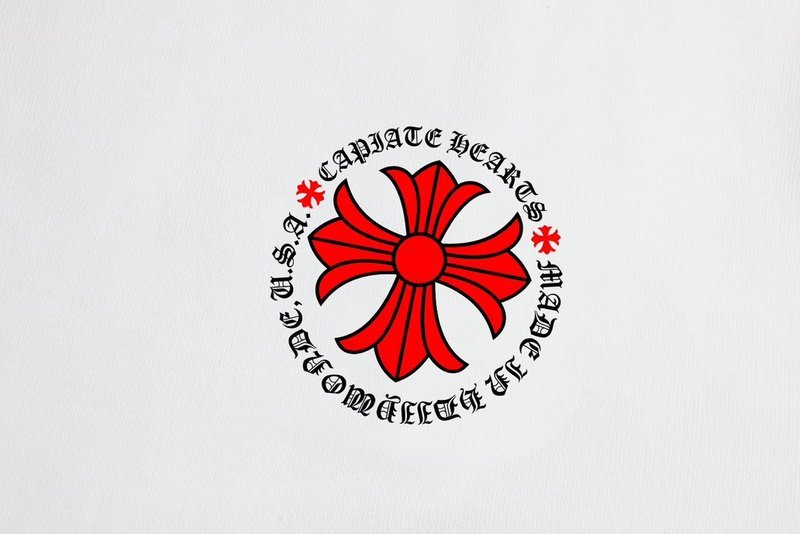 Свитшот Chrome Hearts With Red Logo "White" фото № 5