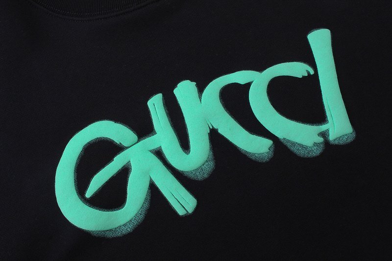 Свитшот GUCCI Couples Retro Graffiti Logo "Black" фото № 3
