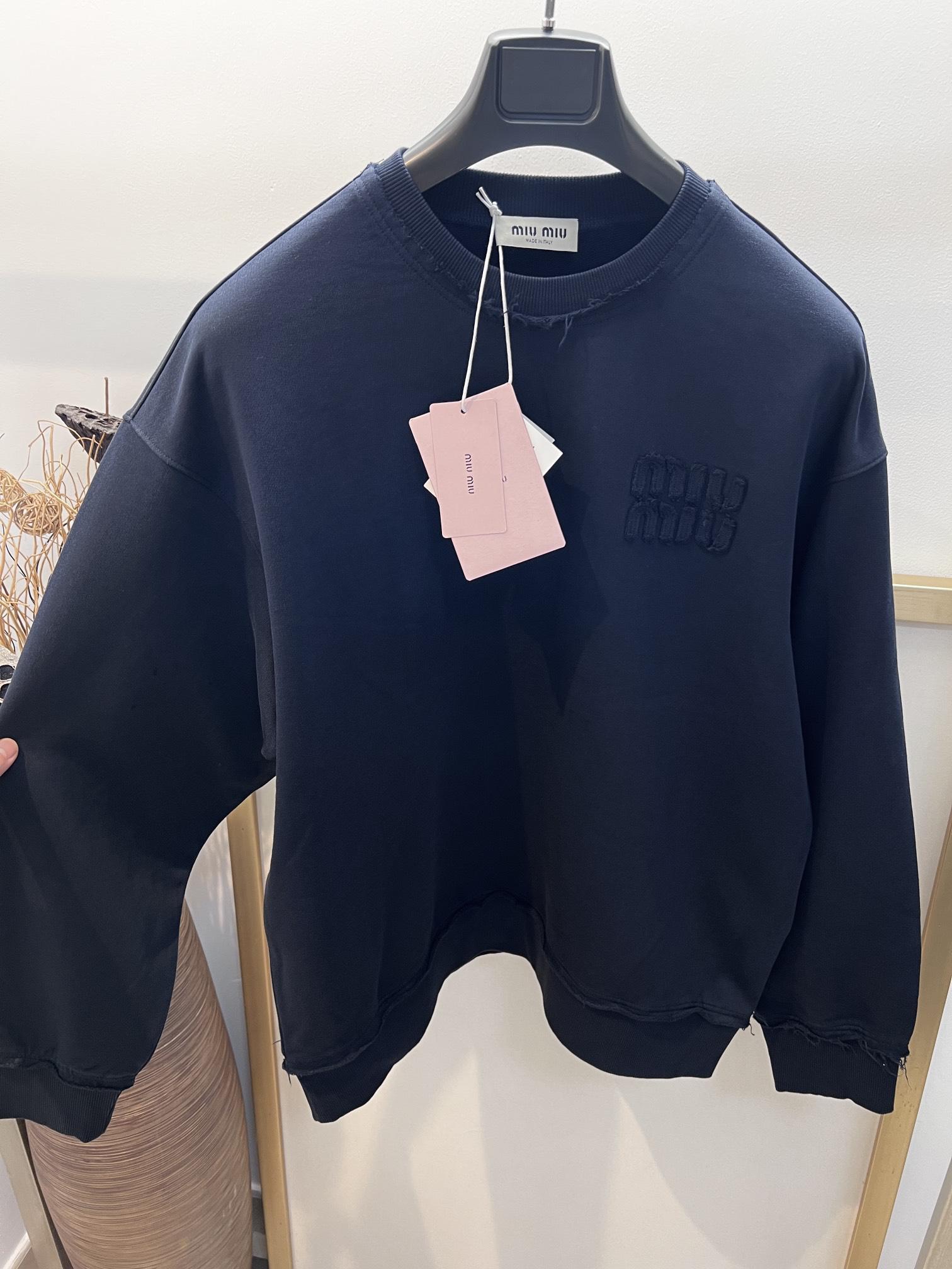 Свитшот Miu Miu Fur Frontside Logo Clear Miu Miu "Black" фото № 2