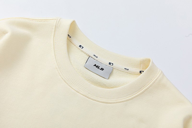 Свитшот MLB Big Crooked Logo Behind "Cream" фото № 6