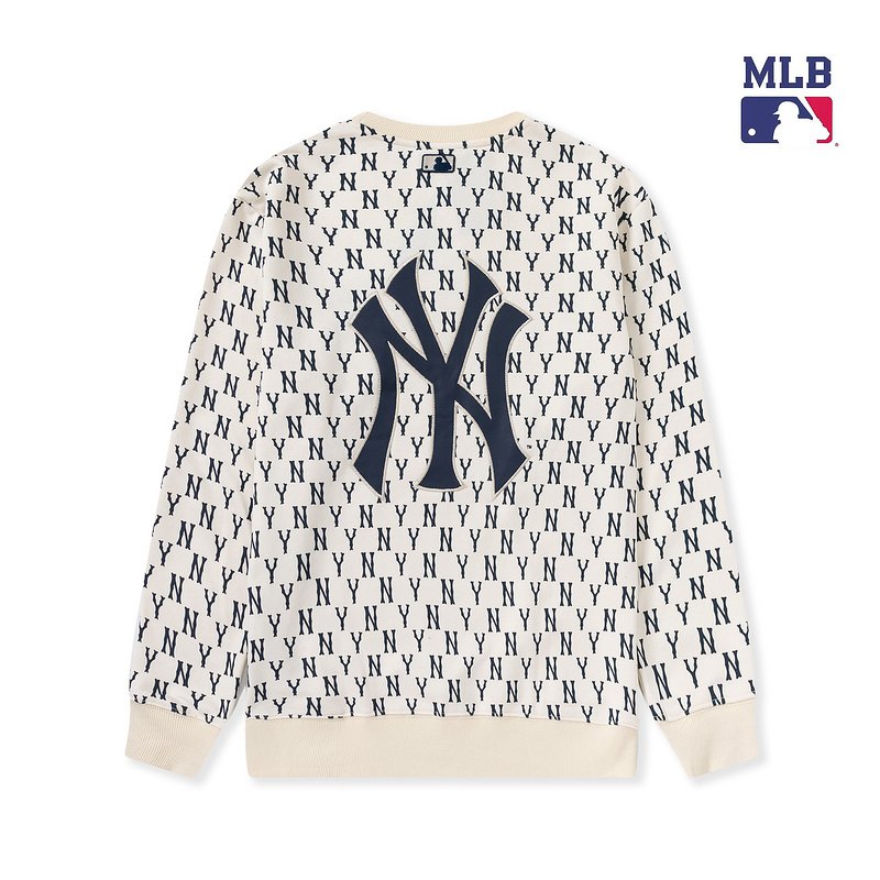 Свитшот MLB Monogram Allover Overfit "Cream" фото № 2