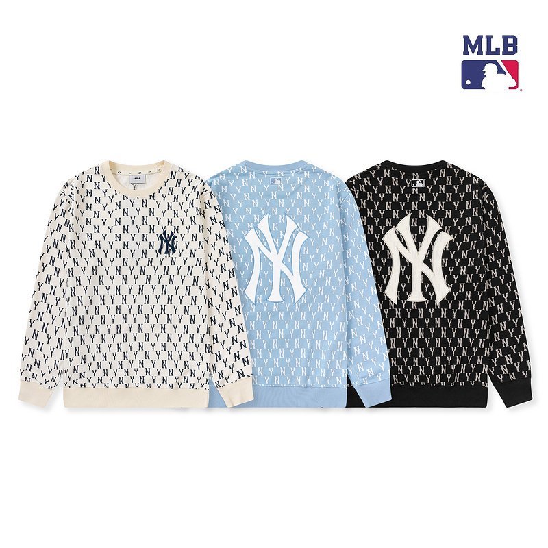 Свитшот MLB Monogram Allover Overfit "Cream" фото № 8
