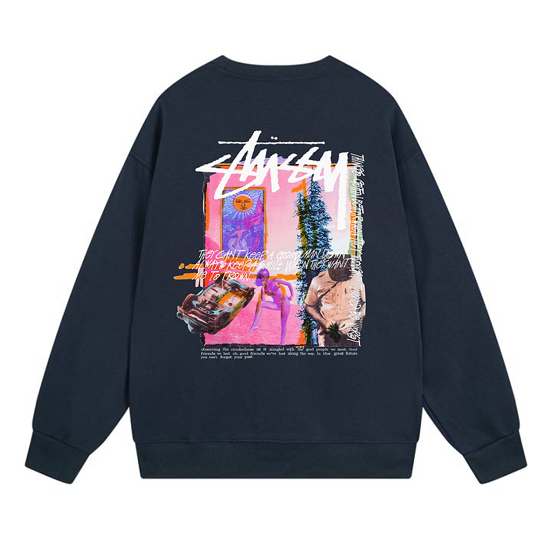 Свитшот Stussy Pink Abstract Room "Blue" фото № 2