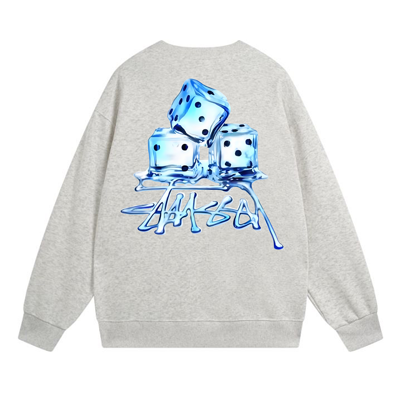 Свитшот Stussy Ice Playing Cubes "Light Gray" фото № 2