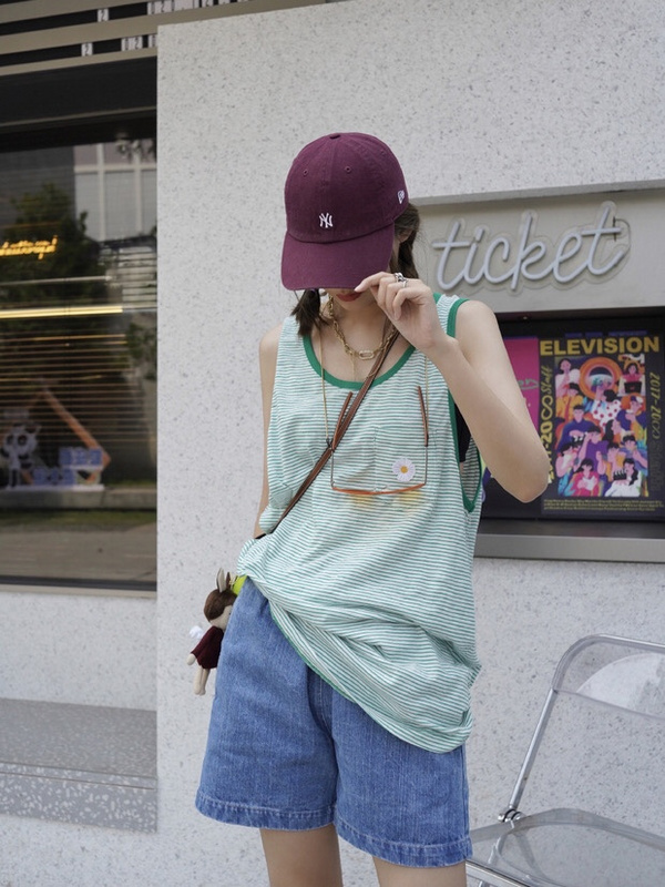 Майка Peaceminusone Chamomile "White/Green" фото № 5