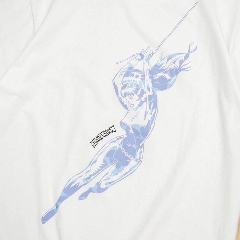 Футболка A Bathing Ape Marvel Black Widow "White" фото № 3