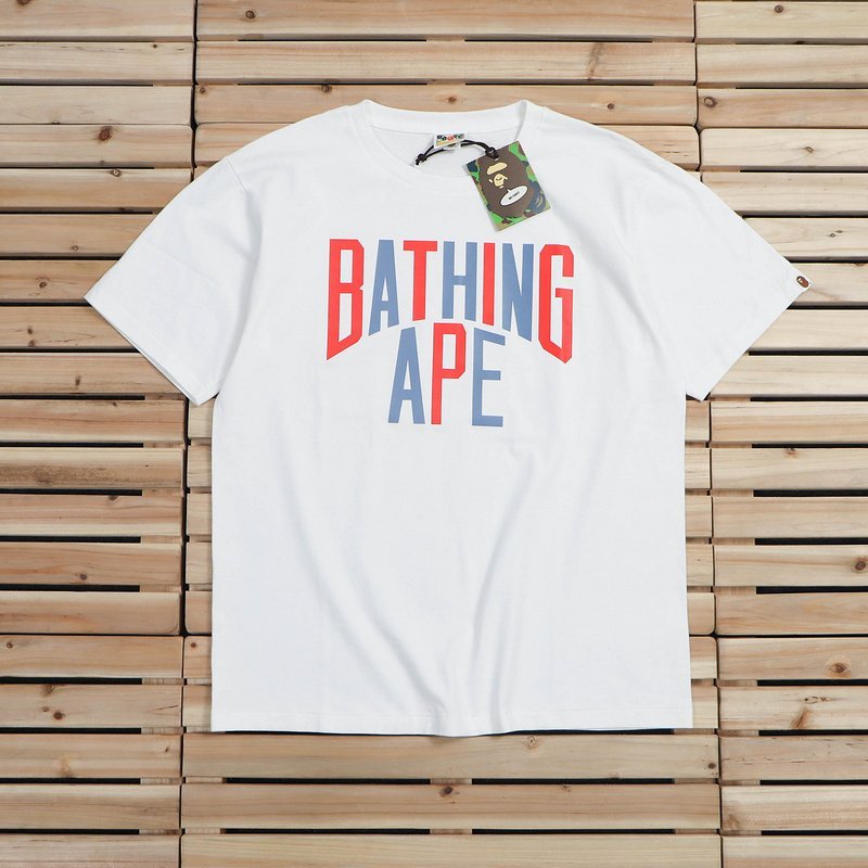 Футболка A Bathing Ape Having Red Letters "White" фото № 3