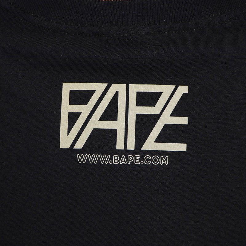 Футболка A Bathing Ape Text Print "Black" фото № 3