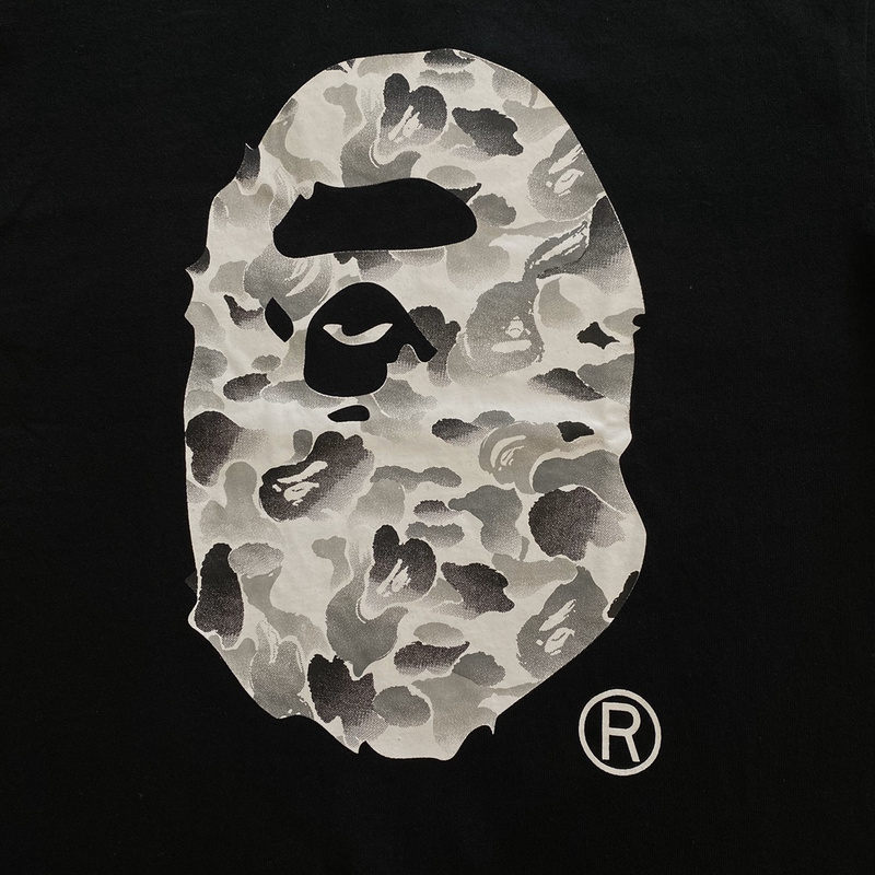 Футболка A Bathing Ape Monkeys Head "Black" фото № 3