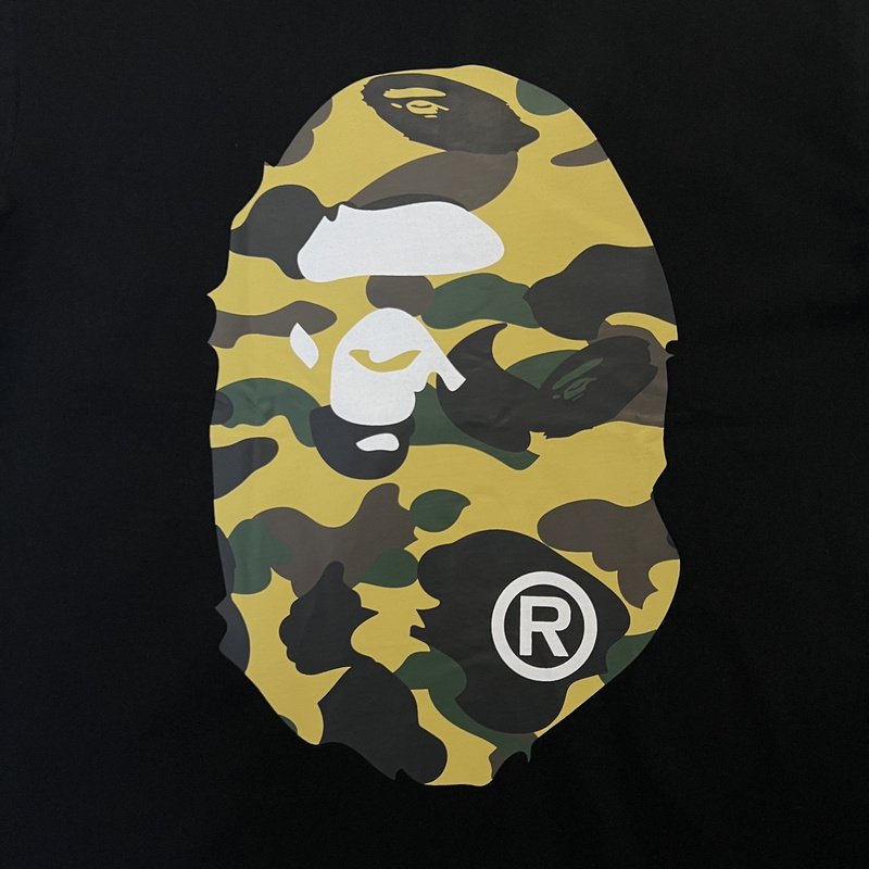 Футболка A Bathing Ape Standard Print-Logo "Black/Yellow" фото № 2