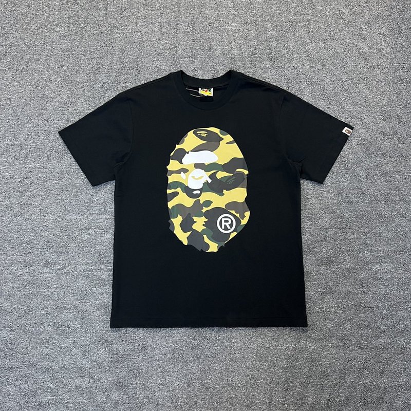 Футболка A Bathing Ape Standard Print-Logo "Black/Yellow" фото № 4