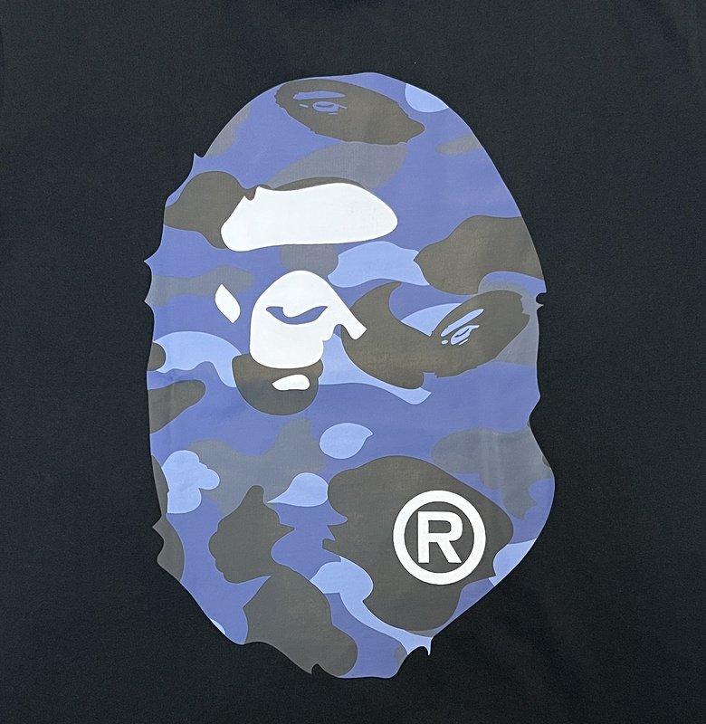Футболка A Bathing Ape With Print On Both Sides "Black/Blue" фото № 2