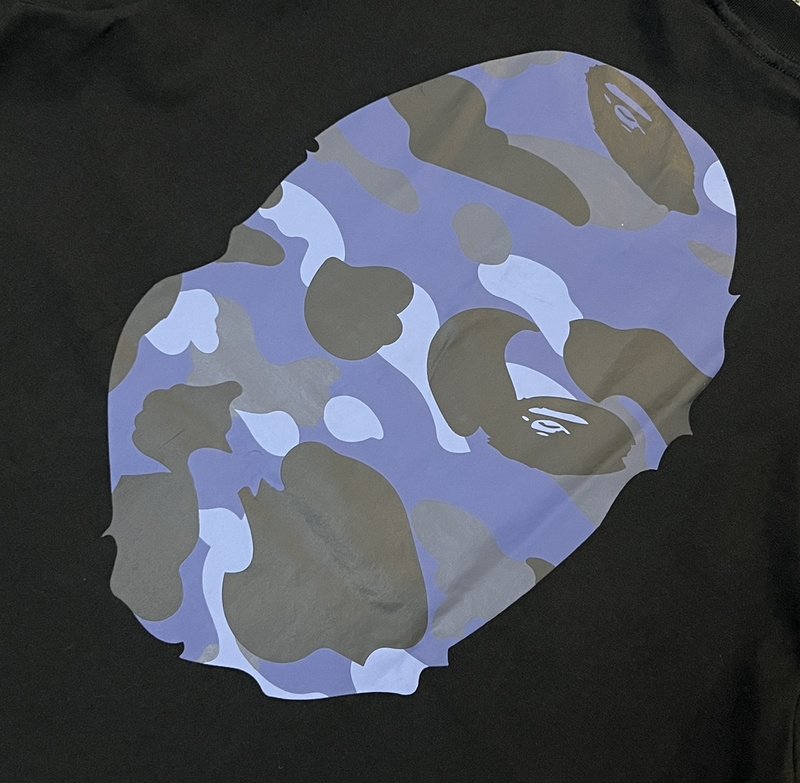 Футболка A Bathing Ape With Print On Both Sides "Black/Blue" фото № 3