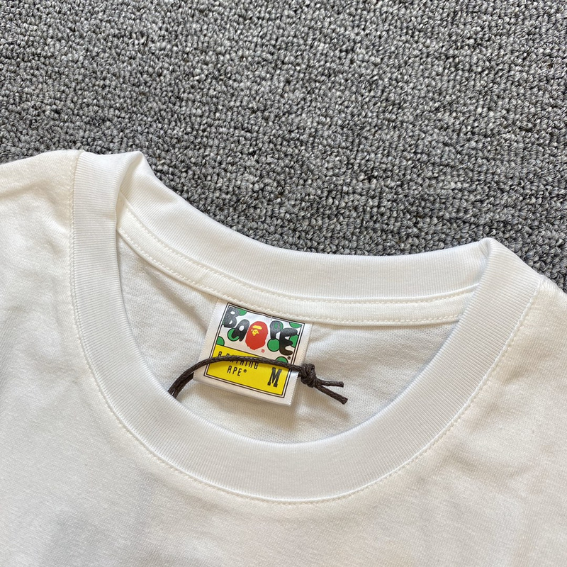 Футболка A Bathing Ape Monkey Coloring "White" фото № 3