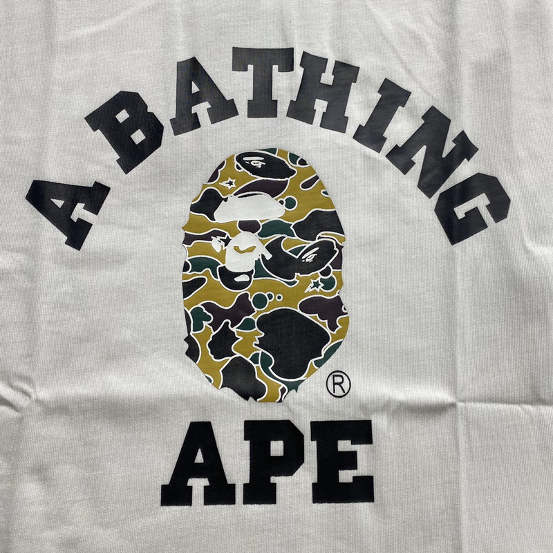 Футболка A Bathing Ape Monkey Coloring "White" фото № 4