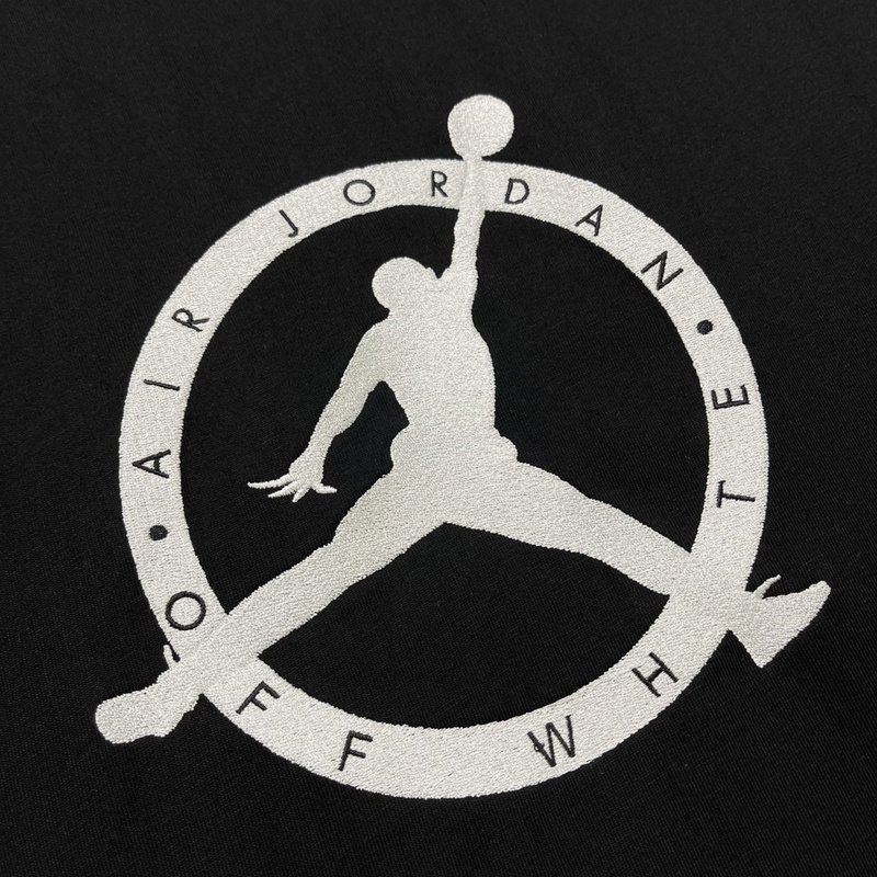 Футболка Air Jordan X Off White With Logos Brands "Black" фото № 5